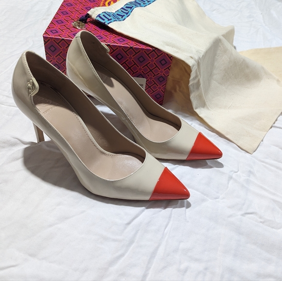 Tory Burch dulce de leches samba Elizabeth 85mm pump soft patent leather - Picture 4 of 7